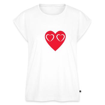 I Heart Cock 1 - Women's Premium Roll Up Sleeve T-Shirt - white - Front - AI Model Female 180 light (180cm)