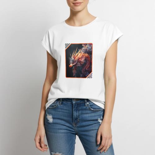 Dragon Dreams - Women's Premium Roll Up Sleeve T-Shirt