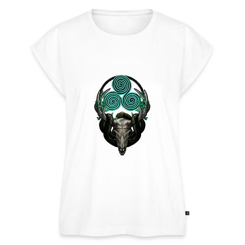 The Antlered Crown (No Text) - Women's Premium Roll Up Sleeve T-Shirt