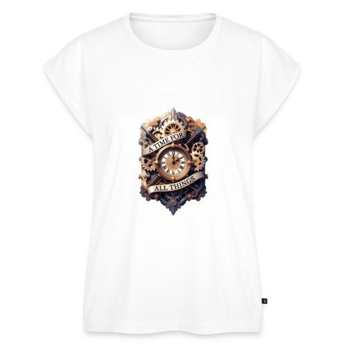 Ornate Clockwork T-Shirt - Women's Premium Roll Up Sleeve T-Shirt