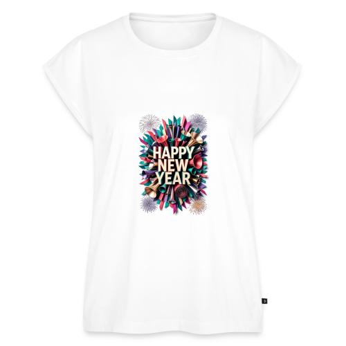New Year's Party Horn T-Shirt - Women's Premium Roll Up Sleeve T-Shirt