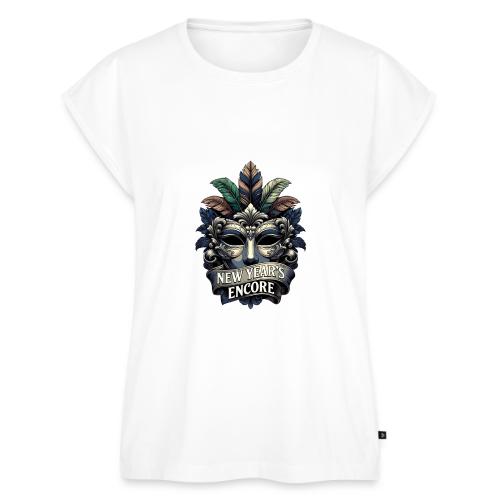 Masquerade Mask T-Shirt - Women's Premium Roll Up Sleeve T-Shirt