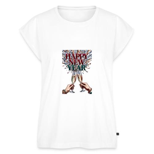 Toasting Hands T-Shirt Confetti Shower Premium - Women's Premium Roll Up Sleeve T-Shirt