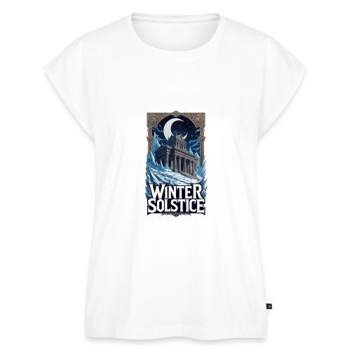 Winter Solstice Temple T-Shirt - Women's Premium Roll Up Sleeve T-Shirt
