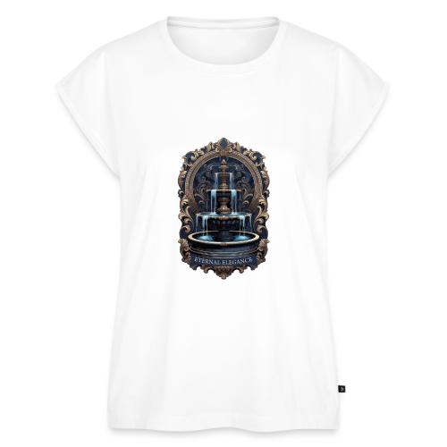 Gilded Baroque Fountain T-Shirt - Women's Premium Roll Up Sleeve T-Shirt