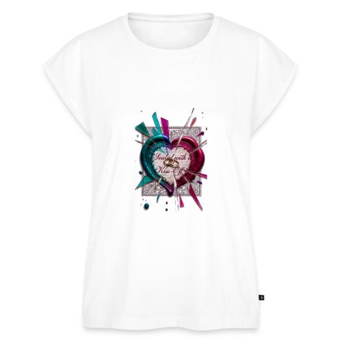 Sealed with a Kiss-Off T-Shirt - Women's Premium Roll Up Sleeve T-Shirt