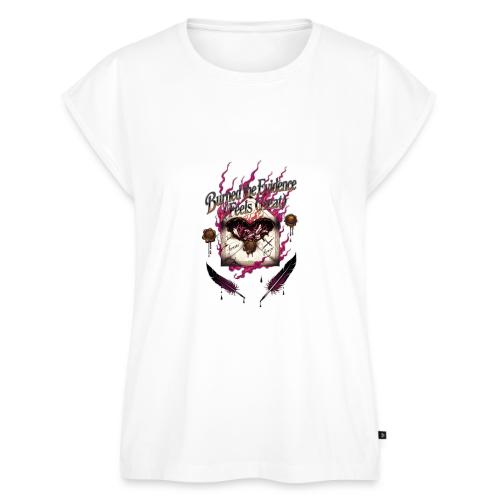 Burned the Evidence Feels Great T-Shirt - Women's Premium Roll Up Sleeve T-Shirt