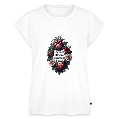 Eternal Bloom Timeless Love Entwined Hearts T-Shir - Women's Premium Roll Up Sleeve T-Shirt