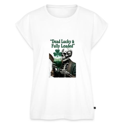Lucky Skeleton Stout T-Shirt - Women's Premium Roll Up Sleeve T-Shirt
