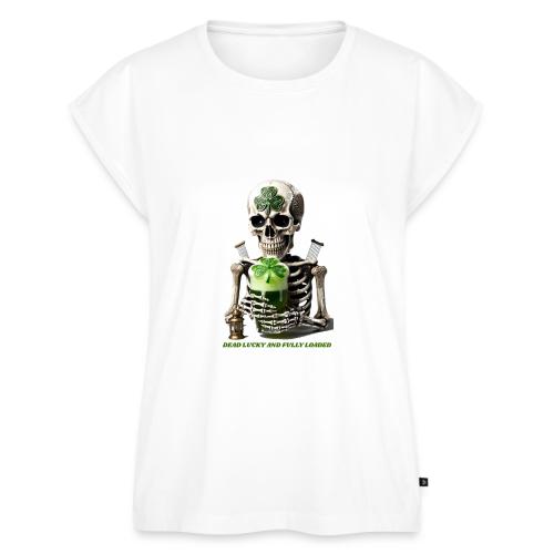 Eternal Stout Skeleton Graphic Tee - Women's Premium Roll Up Sleeve T-Shirt