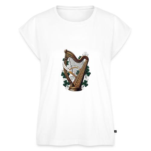 Emerald Harp Shenanigans T-Shirt - Women's Premium Roll Up Sleeve T-Shirt