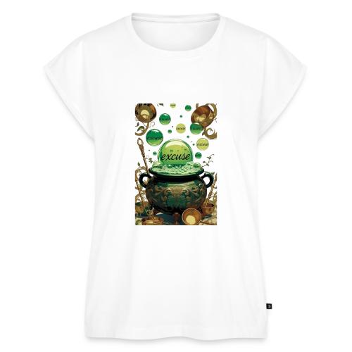 Emerald Excuses Cauldron Graphic Tee - Women's Premium Roll Up Sleeve T-Shirt