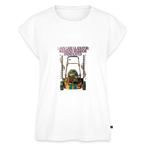 Lawn Care Gladiator T Shirt - Women's Premium Roll Up Sleeve T-Shirt