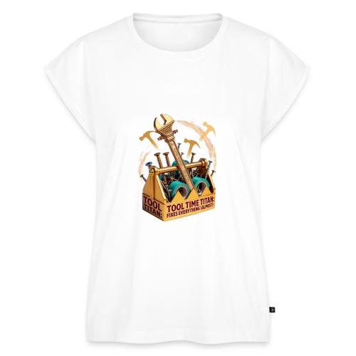 Tool Time Titan T Shirt, Funny Dad Gift - Women's Premium Roll Up Sleeve T-Shirt