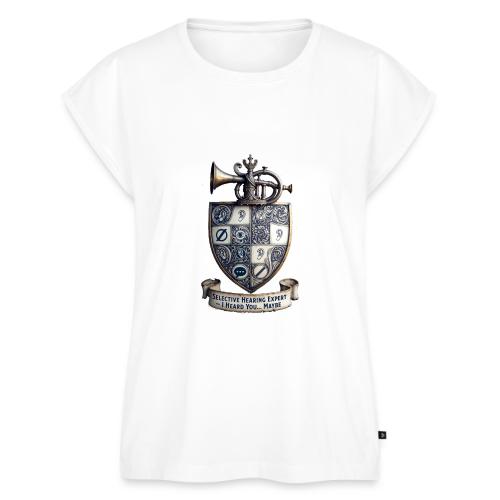 Selective Hearing Expert Crest T Shirt - Women's Premium Roll Up Sleeve T-Shirt