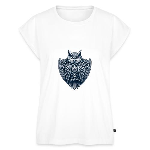 Night Watch Owl T Shirt, Sarcastic Dad Gift - Women's Premium Roll Up Sleeve T-Shirt