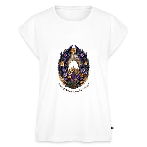 Easter Meadow Crown Renewal T Shirt, Spring Gift - Women's Premium Roll Up Sleeve T-Shirt
