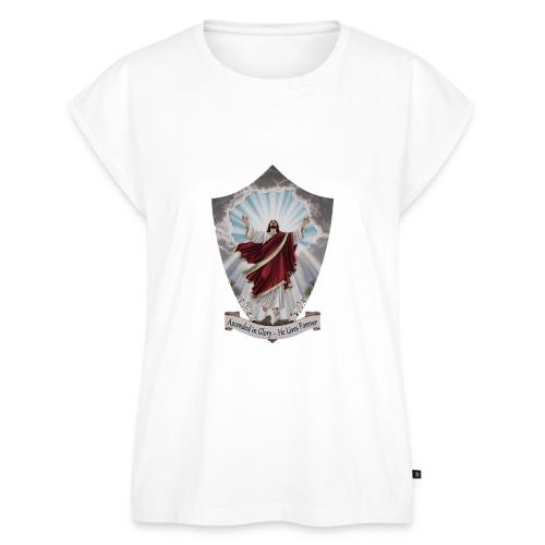 Easter Ascended in Glory T Shirt,Resurrection Gift - Women's Premium Roll Up Sleeve T-Shirt