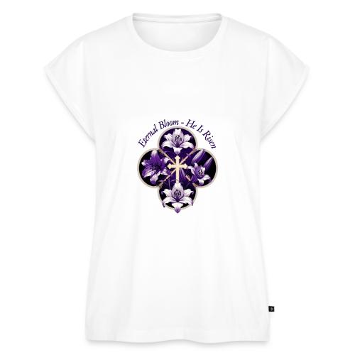 Easter Eternal Bloom Lily Crown T Shirt, Gift - Women's Premium Roll Up Sleeve T-Shirt