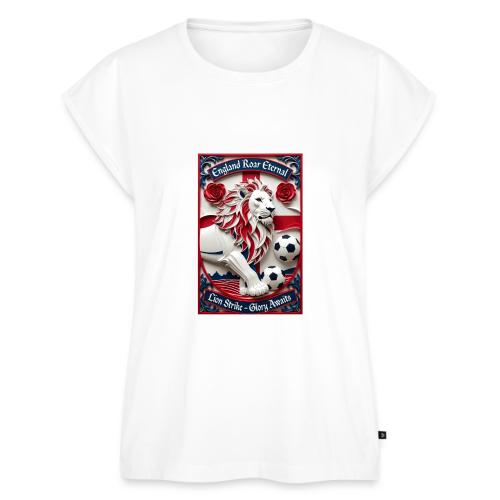 England Lion Soccer T Shirt, Football Pride Gift - Women's Premium Roll Up Sleeve T-Shirt