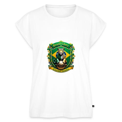 Brazil Jaguar Glory Tee, Brazilian Pride Gift - Women's Premium Roll Up Sleeve T-Shirt