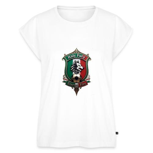 Italy heritage Wolf Fury Tee, Pride Badge Gift - Women's Premium Roll Up Sleeve T-Shirt