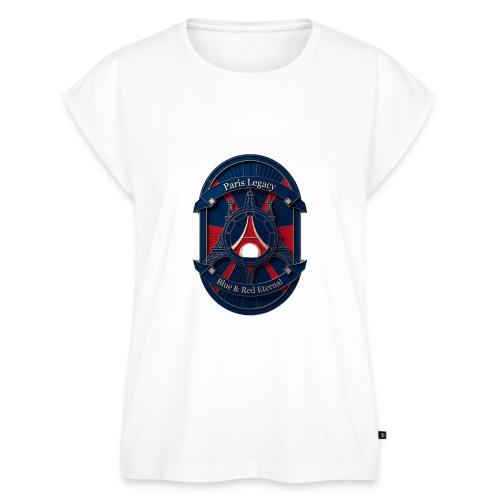 Paris Pride Heritage T Shirt, Soccer Fan Gift - Women's Premium Roll Up Sleeve T-Shirt