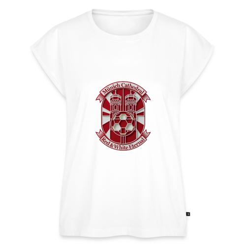 Munich Cathedral T Shirt, German Football Fan Gift - Women's Premium Roll Up Sleeve T-Shirt