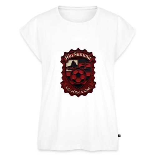 Flamengo Scarlet Summit T-Shirt, Football Gift - Women's Premium Roll Up Sleeve T-Shirt