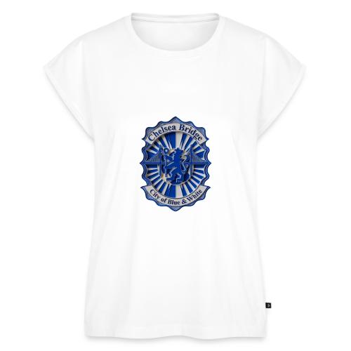 Chelsea Blue Bridge T Shirt, Soccer Fan Gift - Women's Premium Roll Up Sleeve T-Shirt