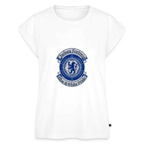 Chelsea Fortress T Shirt, Soccer City Pride Gift - Women's Premium Roll Up Sleeve T-Shirt