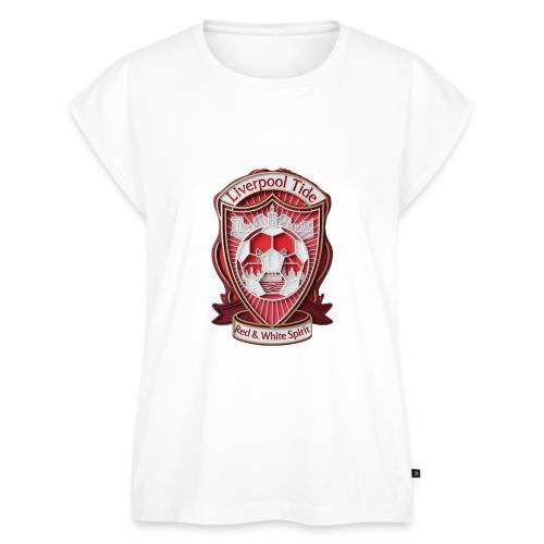Liverpool Tide T Shirt, Soccer City Pride Gift - Women's Premium Roll Up Sleeve T-Shirt