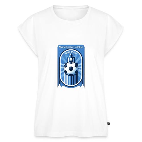 Manchester is Blue Soccer City T Shirt, Apparel - Women's Premium Roll Up Sleeve T-Shirt