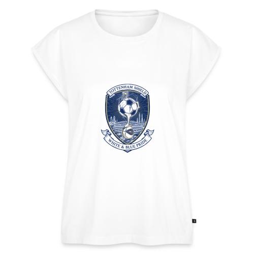 Iconic North London Soccer Emblem Art Print - Women's Premium Roll Up Sleeve T-Shirt