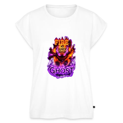 The Fire Ghost 26 - Women's Premium Roll Up Sleeve T-Shirt