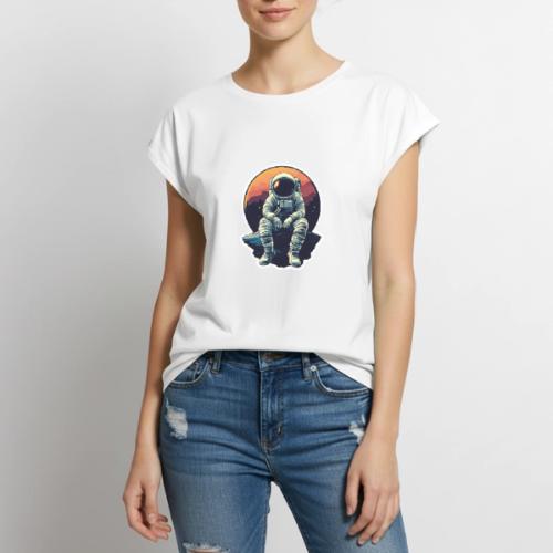 Astronaut in the Void - Women's Premium Roll Up Sleeve T-Shirt
