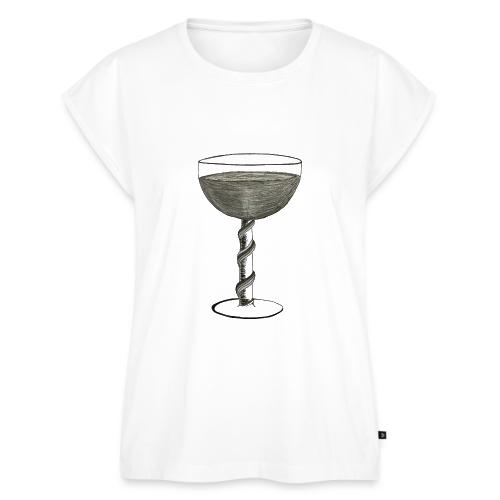 Wine glass - Women's Premium Roll Up Sleeve T-Shirt