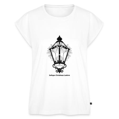 Antique Christmas Lantern T-Shirt - Women's Premium Roll Up Sleeve T-Shirt