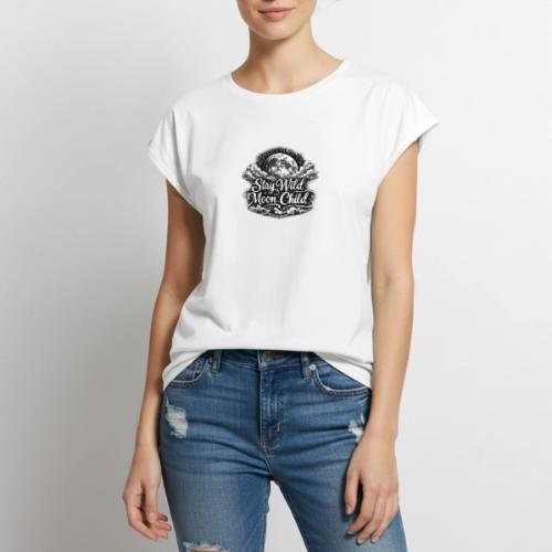 Stay Wild Moon Child - Women's Premium Roll Up Sleeve T-Shirt