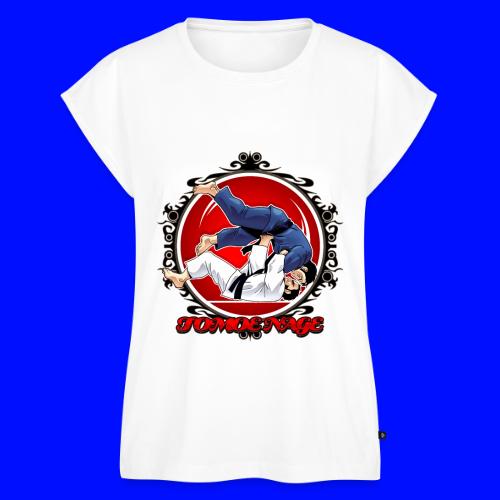 Judo Shirt Jiu Jitsu Shirt Throw Tomoe Nage - Women's Premium Roll Up Sleeve T-Shirt