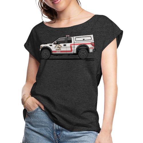 Cal Fire SDC R4pt0r Truck - Women's Roll Cuff T-Shirt