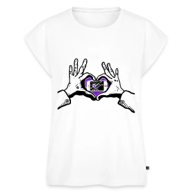 Shot Thru The Heart DD - Women's Roll Cuff T-Shirt