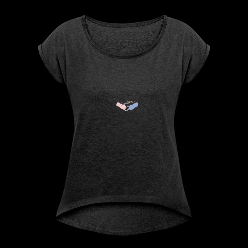 Black T-Shirt - Seventeen - Women's Roll Cuff T-Shirt