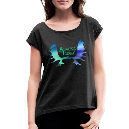 Northern Lights Aurora - Women's Roll Cuff T-Shirt