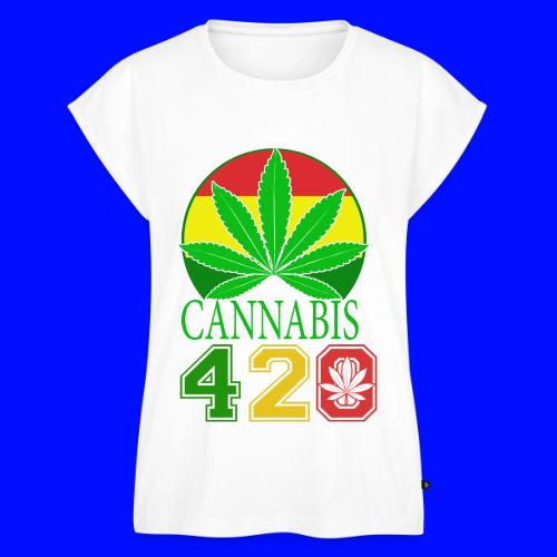 Teasing 420 Smokers Dream Weed Marijuana Design - Women's Premium Roll Up Sleeve T-Shirt