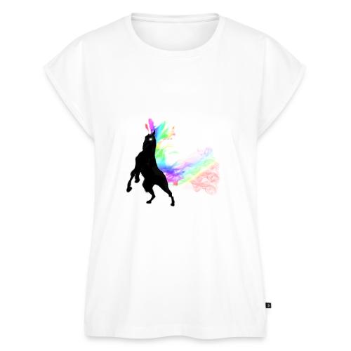 Rainbow Unicorn - Women's Premium Roll Up Sleeve T-Shirt