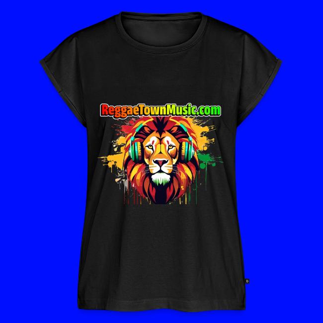 Reggae lion head music vibrant rasta dj art tee