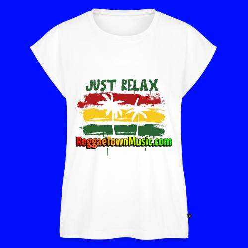 Just relax reggae rasta tropical sunset - T-shirt Premium Femme à Manches Retroussables