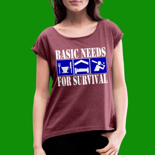 Softball/Baseball Basic Needs - Women's Roll Cuff T-Shirt