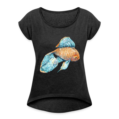 Blue Goldfish - Women's Roll Cuff T-Shirt